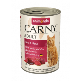 Храна за котка в консерва CARNY ADULT 400гр. телешко и сърца